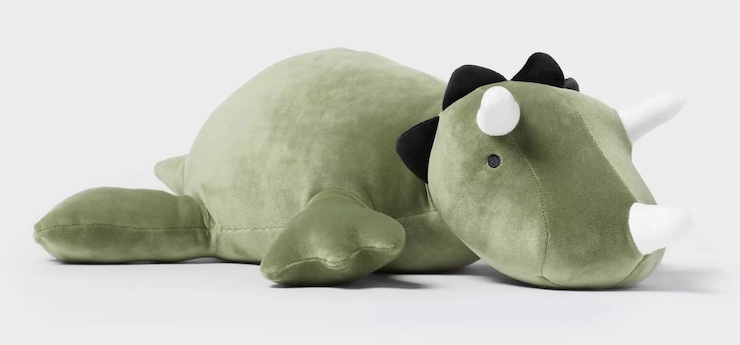 Pillowfort™ Dinosaur Weighted Plush Kids' Throw Pillow Green