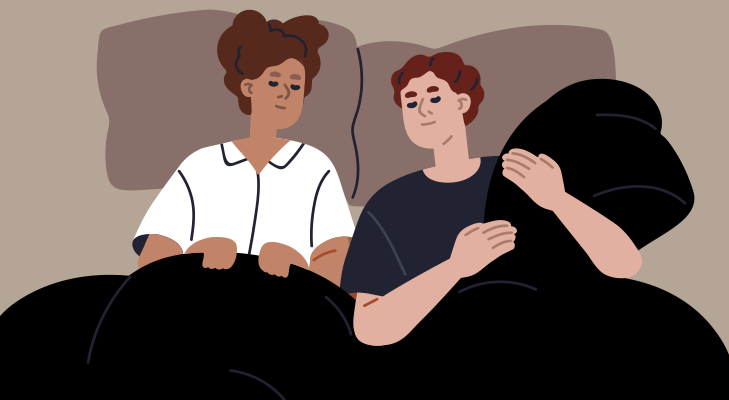 couple sleeping in bed