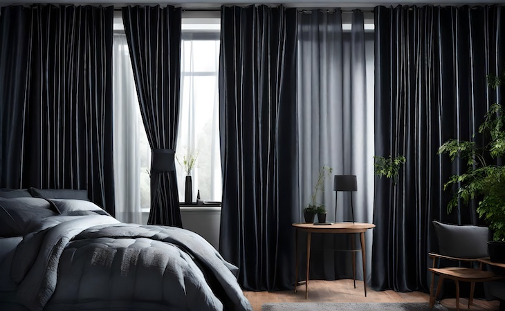 blackout curtains in bedroom