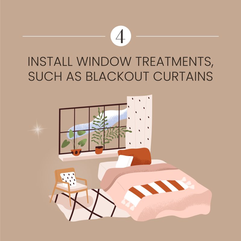 new home checklist - install window treatments