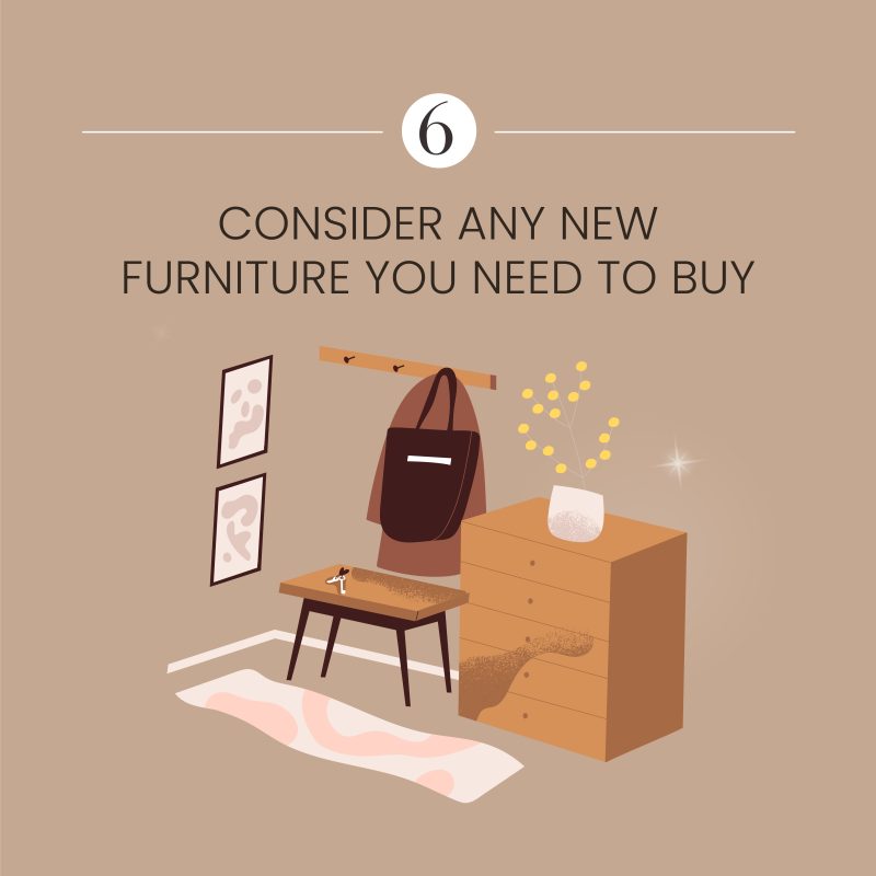 new home checklist - consider new furniture