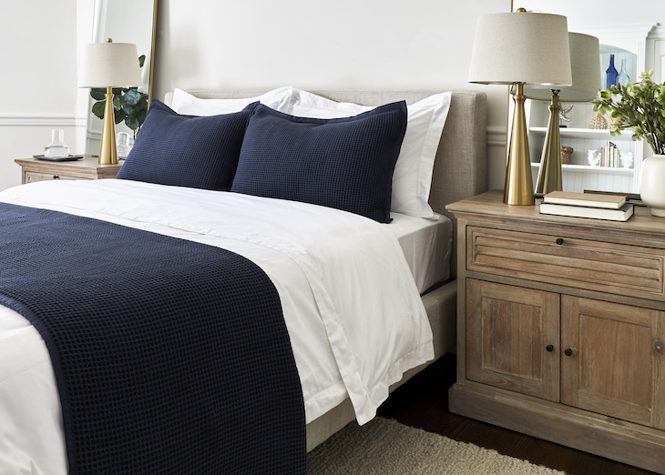 saatva waffle knit blanket