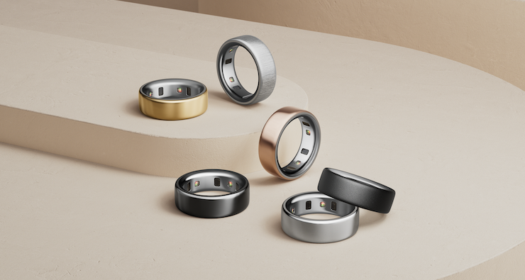 oura rings on table