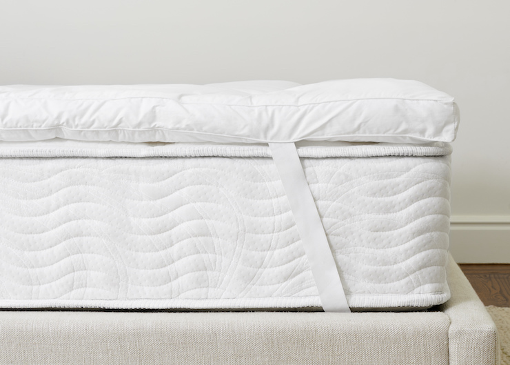 saatva down-topped featherbed mattress topper