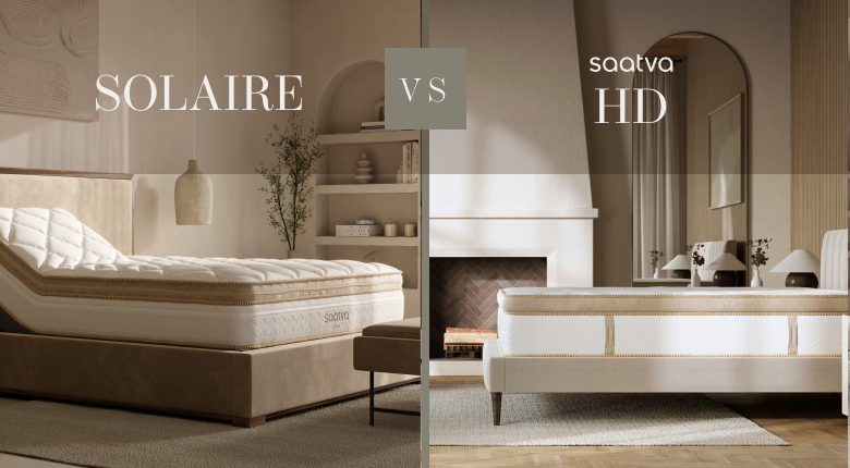 Comparison of two luxury mattresses - solaire vs saatva hd