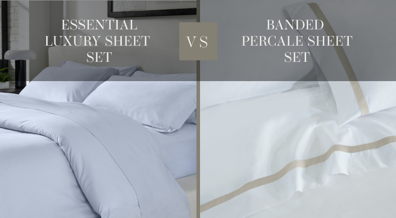 Comparison of two sheet sets - saatva essential luxury vs. saatva banded percale