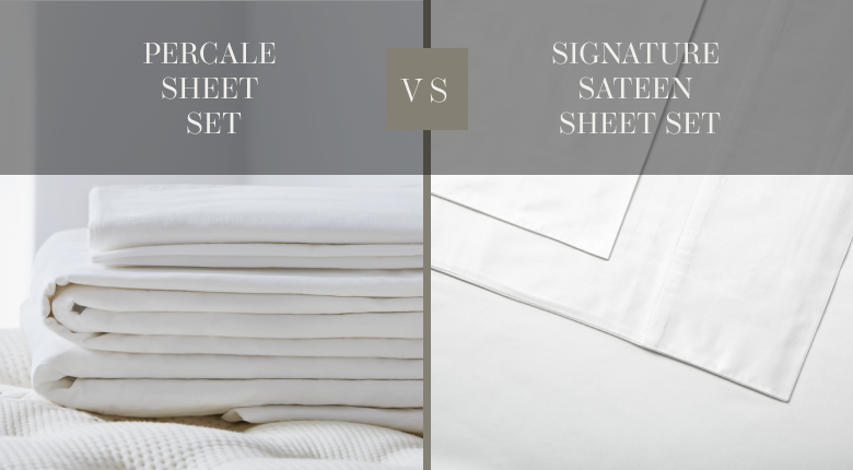 Comparison of sheet set types - saatva percale vs saatva signature sateen